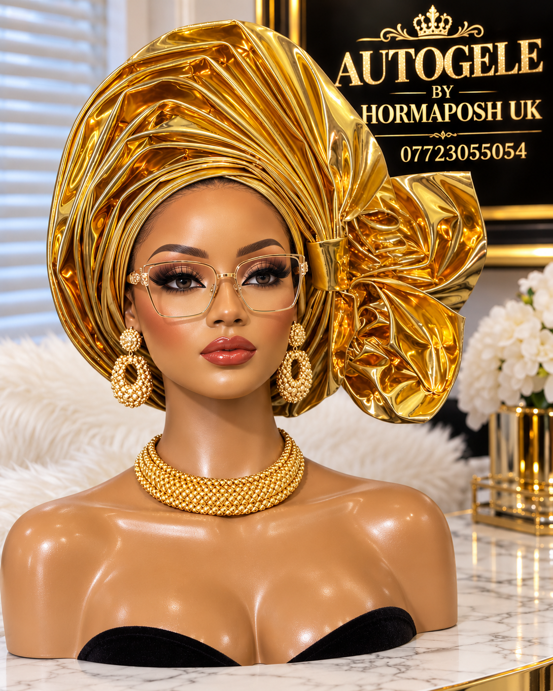 Metallic Gold Ascot GELE