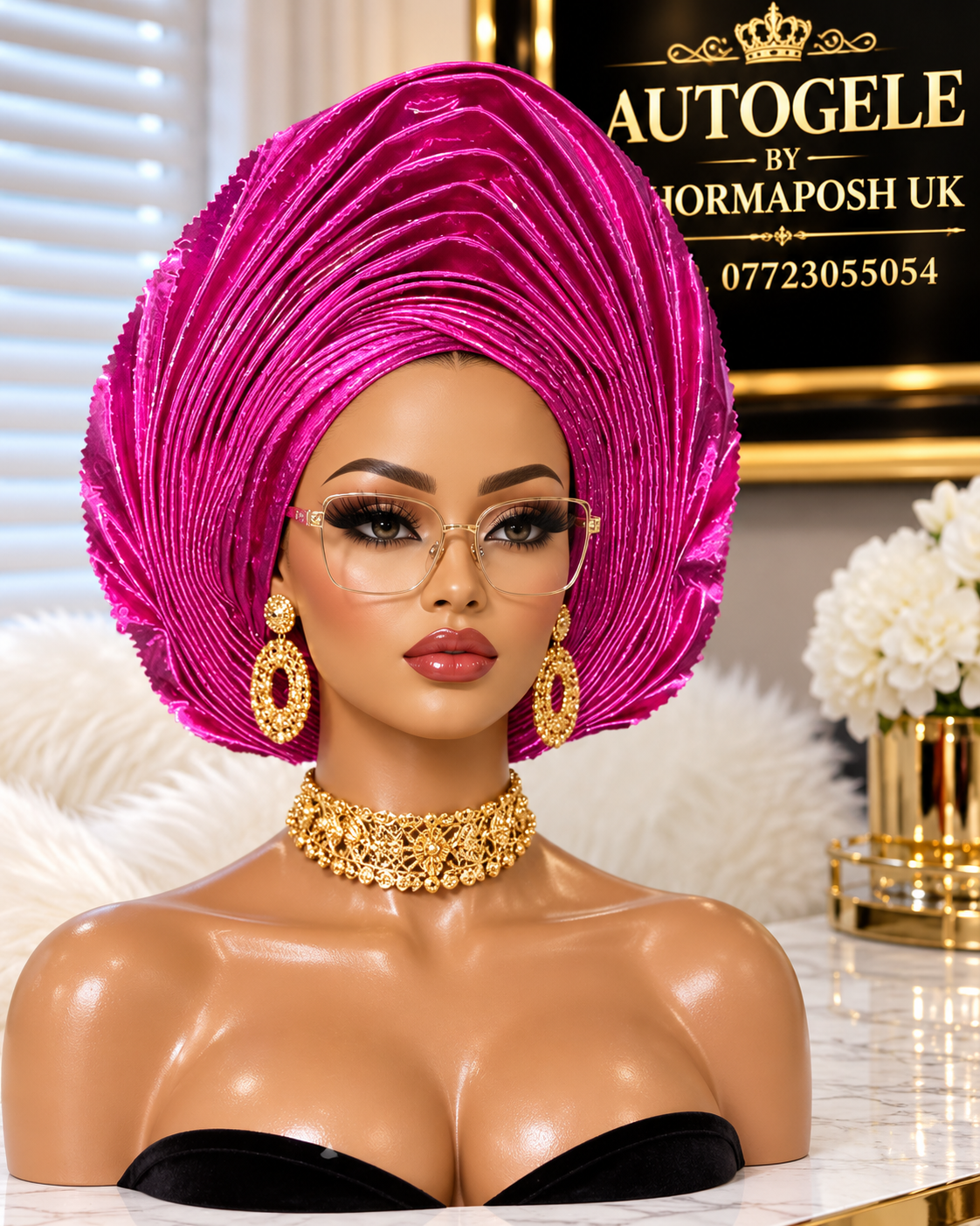 Metallic Pink Bridal Ace