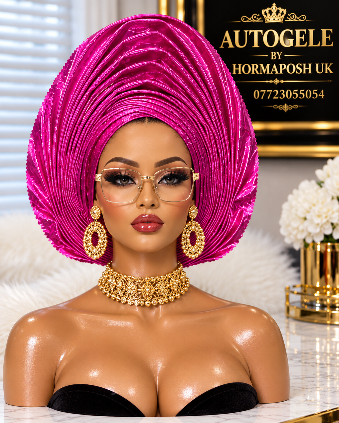 Metallic Pink Bridal Ace