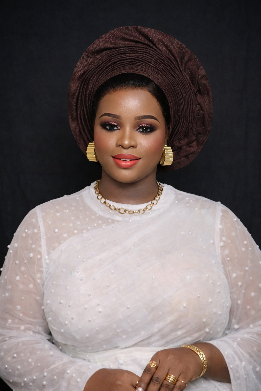 Soraya Chocolate brown Gele