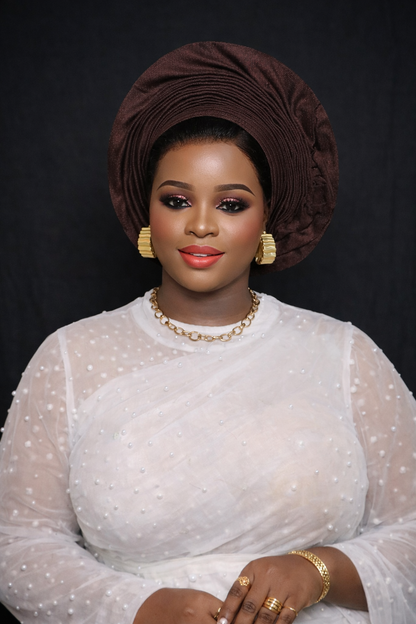 Soraya Chocolate brown Gele