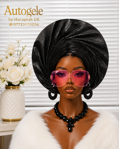 Black Fan Sego Gele