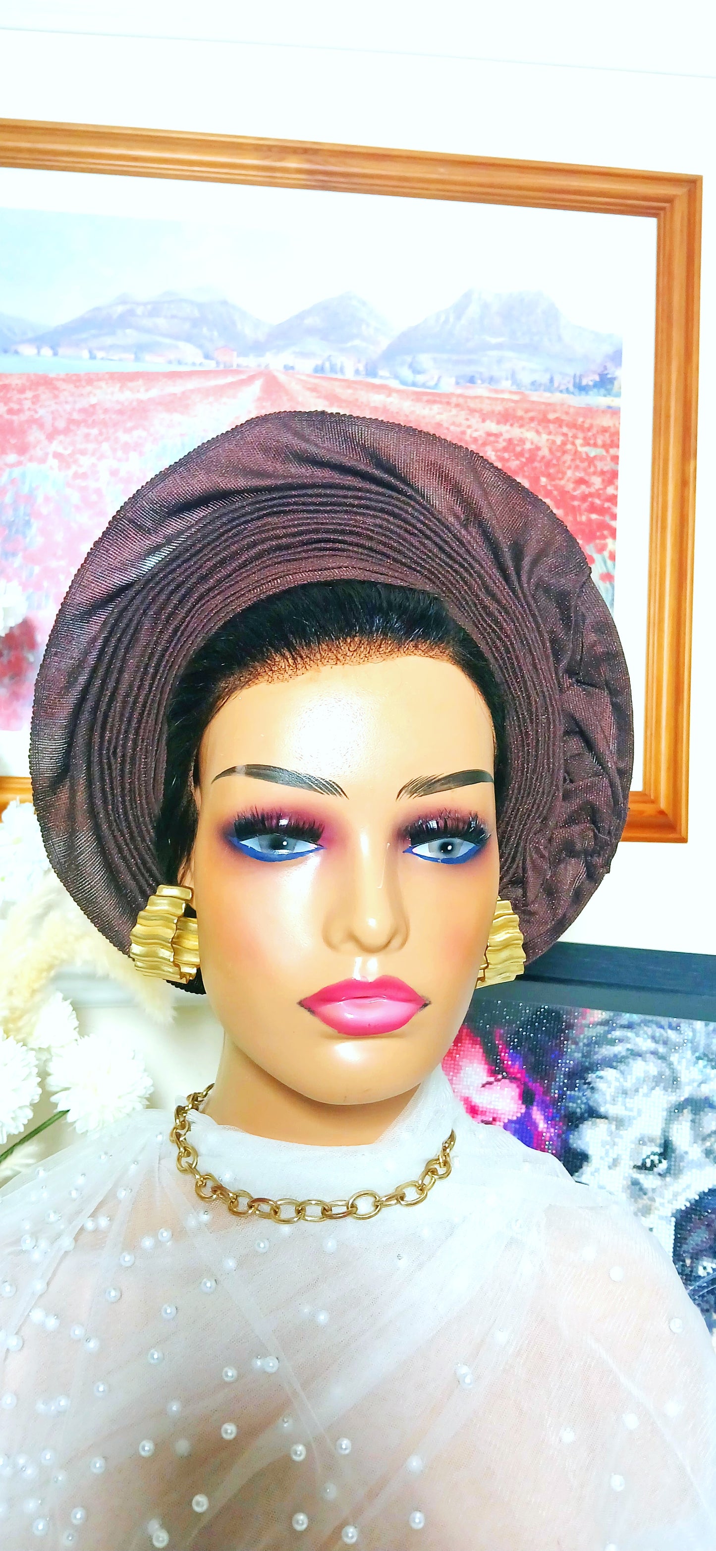 Soraya Chocolate brown Gele
