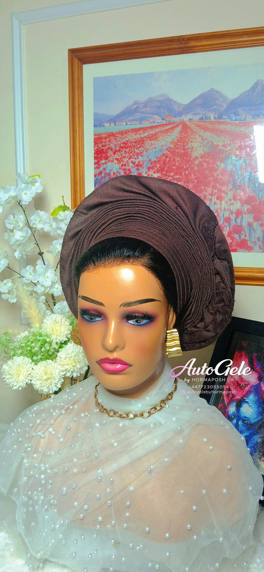 Soraya Chocolate brown Gele
