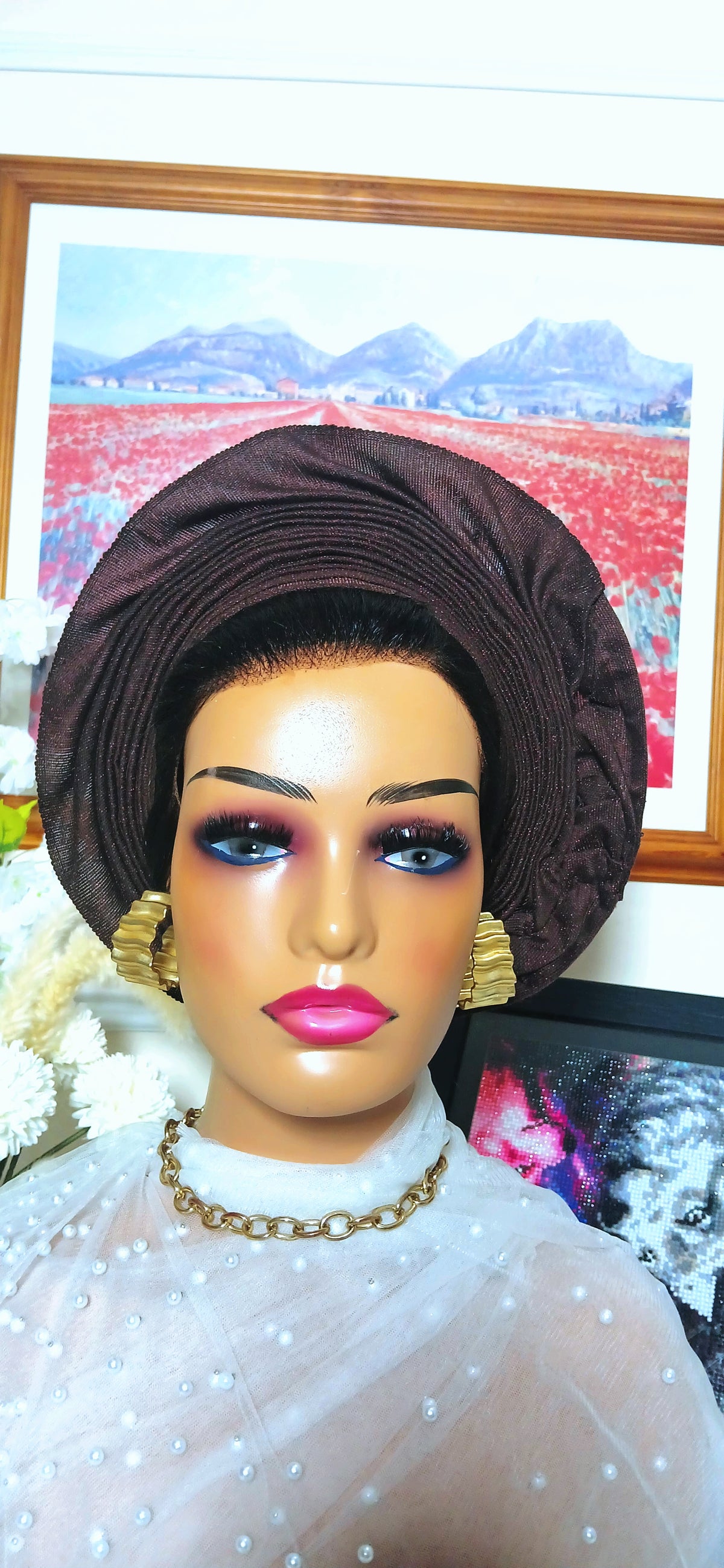 Soraya Chocolate brown Gele