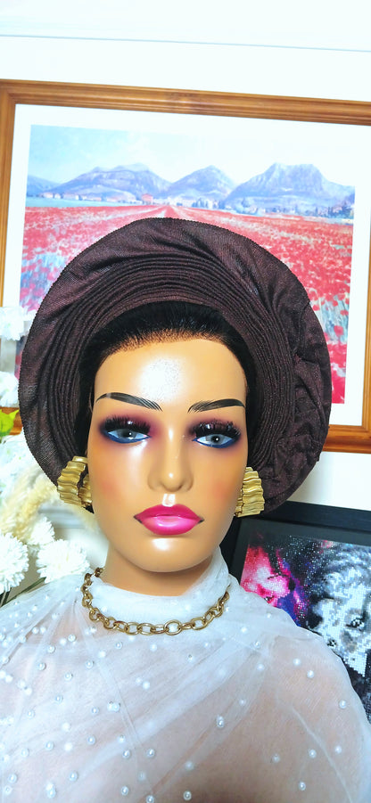 Soraya Chocolate brown Gele